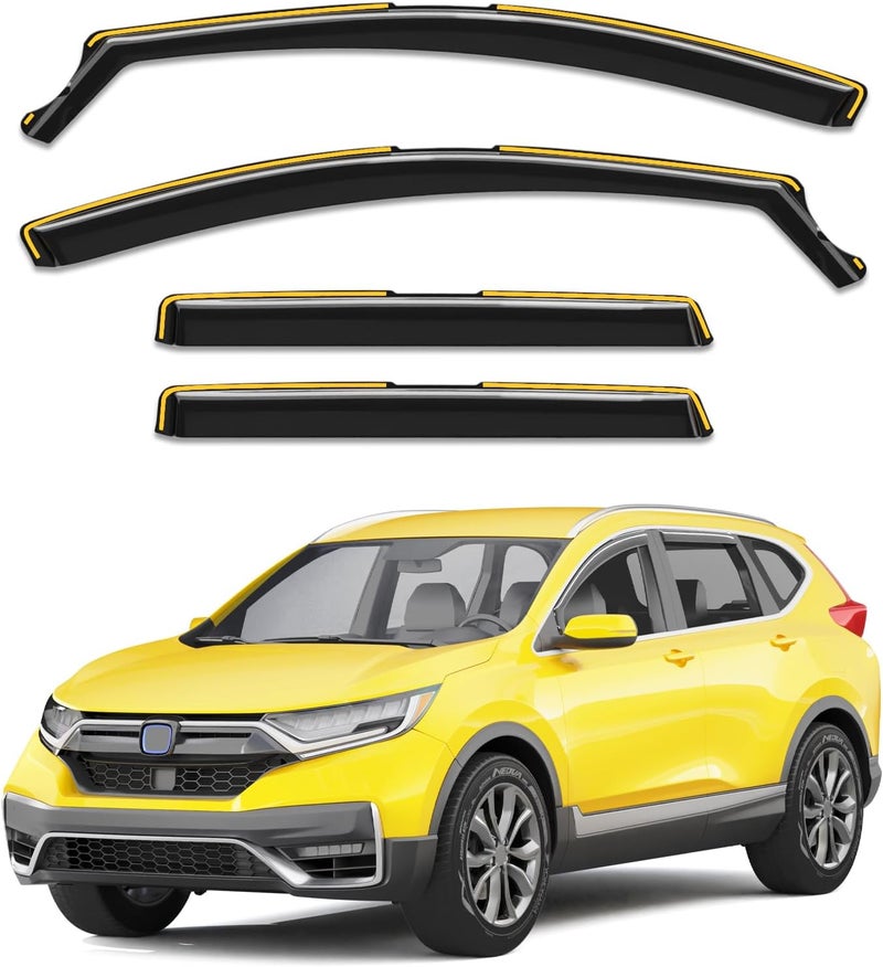 Deejecsun in-Channel Window Rain Guards Fit for Honda CR-V2017-2022 Rain Guards Extra Durable CRV Window Deflectors Visors Vent Visors Vent Shades Car Accessories -4 pcs - Image 1